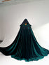 Green cape with lining